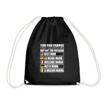 Mama Muttertag Geschenkidee - Turnbeutel - Schwarz - Vorne