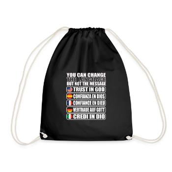 Trust in God Christians - Drawstring Bag - black - Front