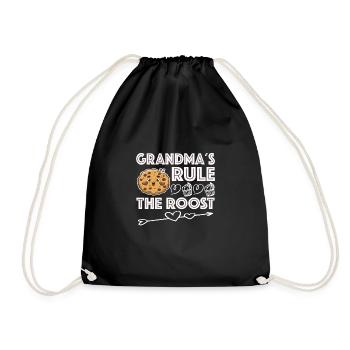 Grandma Omi Grandmother Gift Idea - Drawstring Bag - black - Front