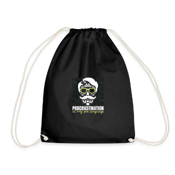 Sarcastic Laziness Of Humorous Squads Quote - Drawstring Bag - black - Front