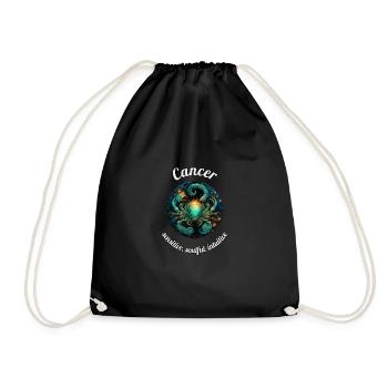 Signe du zodiaque Cancer Astronomie - Sac de sport léger - noir - Devant
