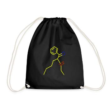 Homme heureux avec tatouage et cadeau - Sac de sport léger - noir - Devant
