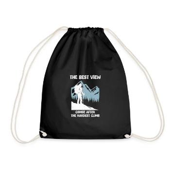The Best View Comes After The Hardest Climb - Drawstring Bag - black - Front