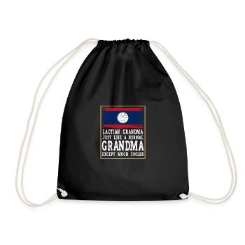Laos Laote Laoten Oma Lao I Geschenk - Turnbeutel - Schwarz - Vorne