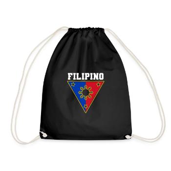 Philippinen Filipino Flagge Stolz I Geschenk - Turnbeutel - Schwarz - Vorne