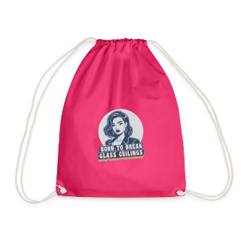 Frauenrechte Female Empowerment zerbrechen Glas - Turnbeutel - Fuchsia - Vorne
