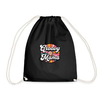 Rétro Groovy maman maman maman mère Vintage sixties - Sac de sport léger - noir - Devant