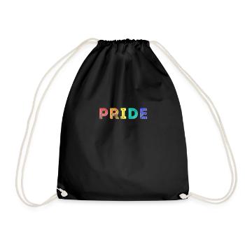 Cute Pride Month Celebration Party Grunge - Drawstring Bag - black - Front