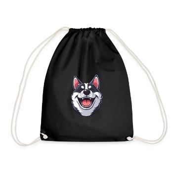 Cadeau d’Akita américain | Illustration de dessin animé - Sac de sport léger - noir - Devant