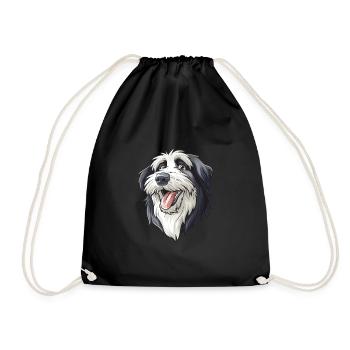 Bobtail | Le vieux chien de berger anglais | Caricature - Sac de sport léger - noir - Devant