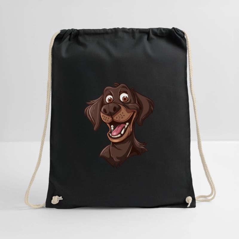 Poodle Pointer | Cartoon Artwork Drawstring Bag