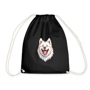 Samojede | Samoyed | Cartoon Artwork - Turnbeutel - Schwarz - Vorne