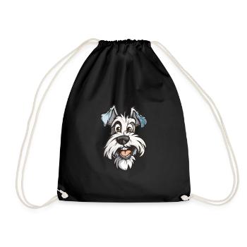 Sealyham Terrier | Cartoon Artwork - Turnbeutel - Schwarz - Vorne
