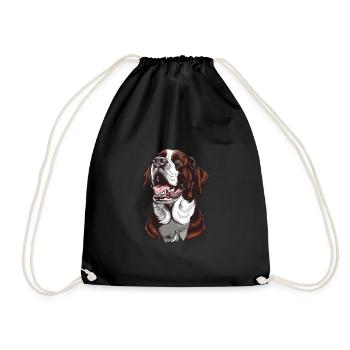Tornjak | Illustration de dessin animé - Sac de sport léger - noir - Devant