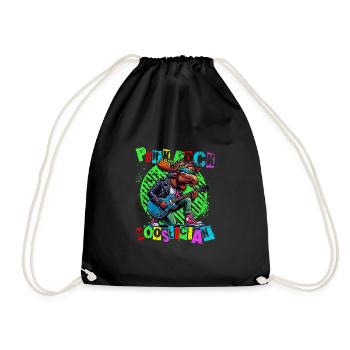 Punk Rock Mooseician - Punk Moose playing guitar - Drawstring Bag - black - Front