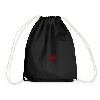 Fake Blood Splatter Halloween - Drawstring Bag - black - Front