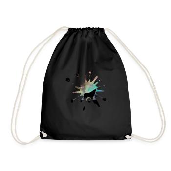 Taches de couleur Loup - Sac de sport léger - noir - Devant
