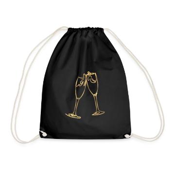 Glasses Gift - Drawstring Bag - black - Front