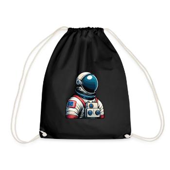 Astronaut - Turnbeutel - Schwarz - Vorne
