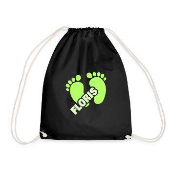 Footprint Floris - Drawstring Bag - black - Front