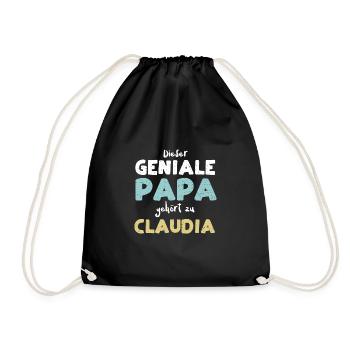 Dieser Geniale Papa Gehört Zu Cl... - Turnbeutel - Schwarz - Vorne