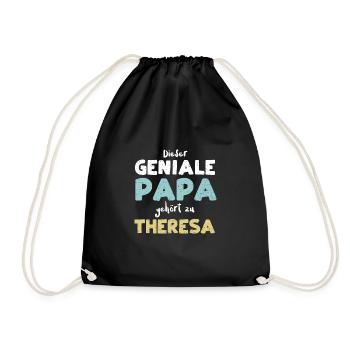 Dieser Geniale Papa Gehört Zu Th... - Turnbeutel - Schwarz - Vorne