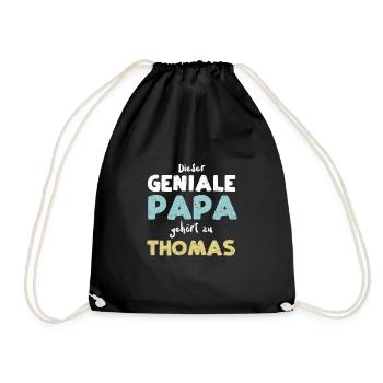 Dieser Geniale Papa Gehört Zu Th... - Turnbeutel - Schwarz - Vorne