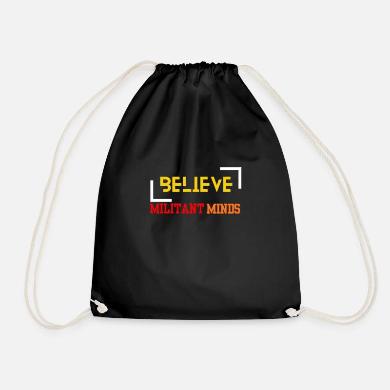 Militant Minds - Drawstring Bag - black