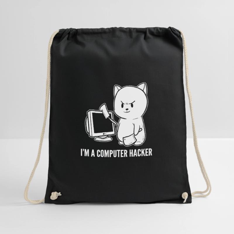 Computer-Hacker Lustiger Computer-Geek. Geschenk Turnbeutel
