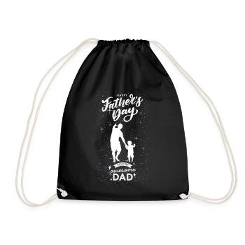 Father's Day-Happy Father's Day - Drawstring Bag - black - Front