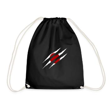 Drapeau du Japon à gratter - Sac de sport léger - noir - Devant