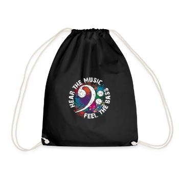 Sentez les basses - Sac de sport léger - noir - Devant