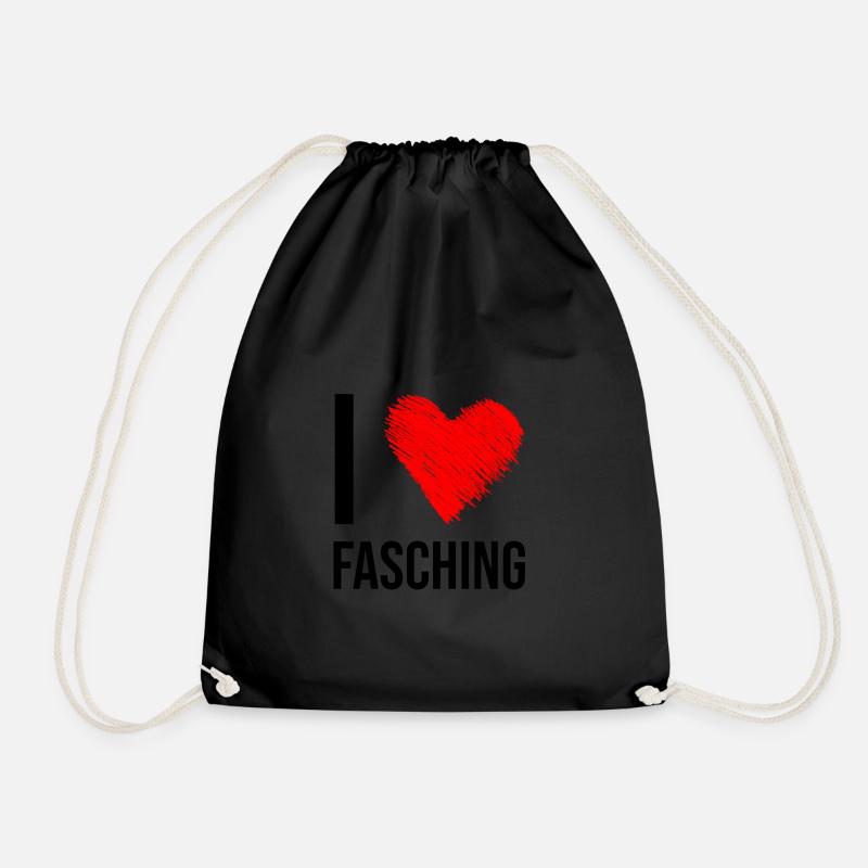 I love Carnival - Drawstring Bag - black