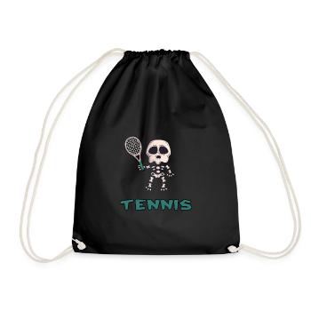 tennis tennis match tennis player tennis-oldie - Drawstring Bag - black - Front