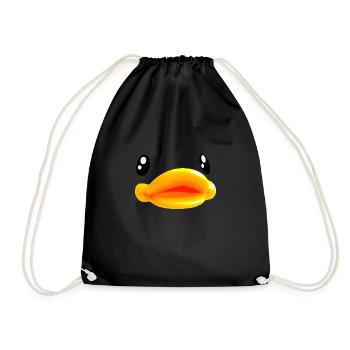 animal bird duck goose - Drawstring Bag - black - Front