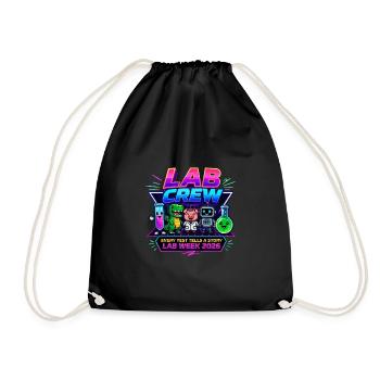 Lab Crew 2026: Comic Strip Lab Team - Drawstring Bag - black - Front