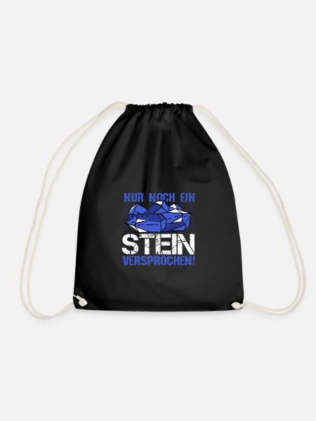 Nur noch ein Stein! - Geologe Petrologie Geologie - Turnbeutel - Schwarz