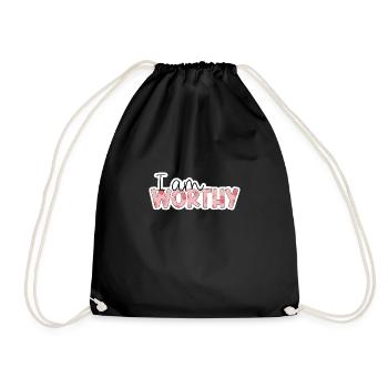 Positive Affirmation - i am worthy - Sac de sport léger - noir - Devant
