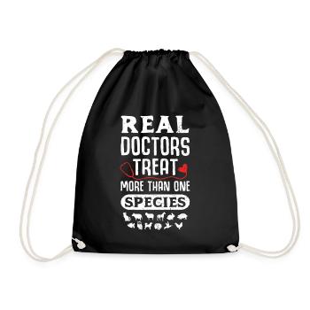 De vrais médecins traitent plus d'une espèce - Sac de sport léger - noir - Devant