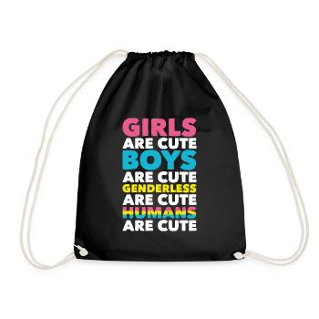 LGBT Pride Pan Gift Pansexual - Drawstring Bag - black - Front
