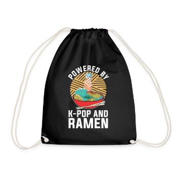 Koreanischer Pop Ramen Nudeln Geschenk K Pop - Turnbeutel - Schwarz - Vorne