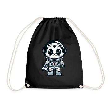 Chat Astronaute Mignon - Sac de sport léger - noir - Devant