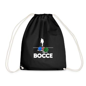Bocce Bocci Colorful Balls Player I Gift - Drawstring Bag - black - Front