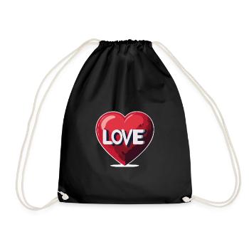 Message d’amour sincère - Sac de sport léger - noir - Devant