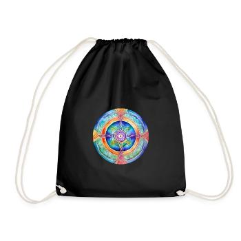 Symbol in bright colours - Drawstring Bag - black - Front