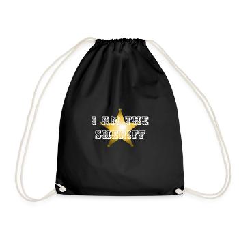 I am the Sheriff - Sheriffstern - Turnbeutel - Schwarz - Vorne