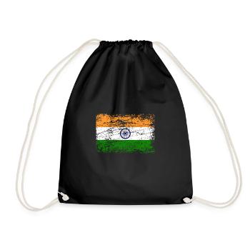 Drapeau inde utilisé look vintage bannière armoiries goa - Sac de sport léger - noir - Devant