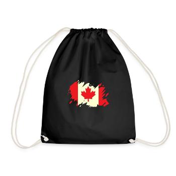 Canada drapeau feuille d'érable feuille d'érable - Sac de sport léger - noir - Devant