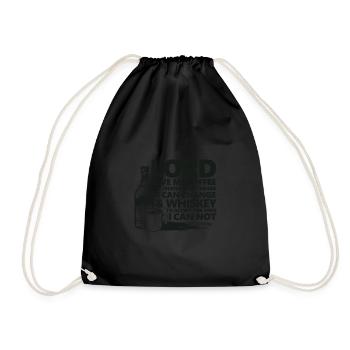 Funny Malt Whiskey Gift for Whiskey Drinkers - Drawstring Bag - black - Front
