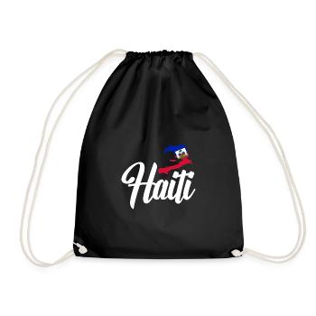 Haiti Haitian Flagge Ayiti Haitianer I Geschenk - Turnbeutel - Schwarz - Vorne